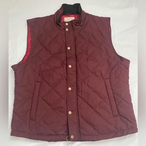 NWOT Maroon Quilted Vest